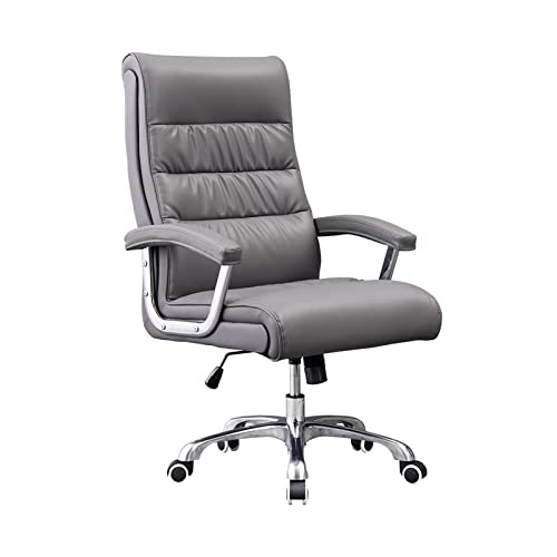 ASYHONG Boss -Stuhl Leather Executive Chairs Office Stuhl Verstellbare Höhengeschwindigkeits -Computer -Spiele, Grijsone Größe KeYJ von ASYHONG