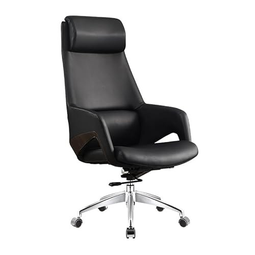 ASYHONG Ergonomic Executive Office Chair Modern Luxus komfortabler Schreibtischstühle mit Rädern Haushaltsschwenkstuhl für das Lernraum (Neger) KeYJ von ASYHONG