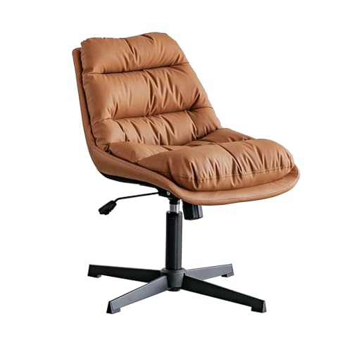 ASYHONG Ergonomic Grey Leder Office Stuhl mit Verstellbarer Höhe und Drehbasis für Heimbüro oder Arbeitsbereich, erdiges Gelb KeYJ von ASYHONG
