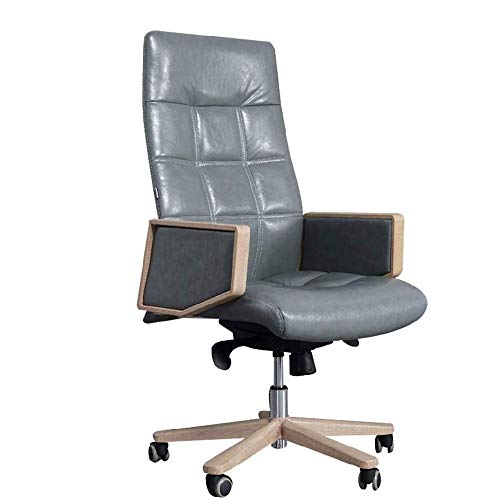 ASYHONG Ergonomic High Back Office Stuhl PU Leather Executive Gaming Chair mit Schwenkfunktion und Rücken unterstützen Moderne komfortable Task -Stuhl für Erwachsene KeYJ von ASYHONG