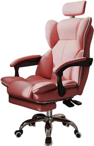 ASYHONG Ergonomic Pink Office Desk Stuhl mit Einstellbarer Höhe, Armlehnen und Fußstütze - komfortable Sitzung der Sitzung in der Heimbüro für Arbeit und Studium KeYJ von ASYHONG