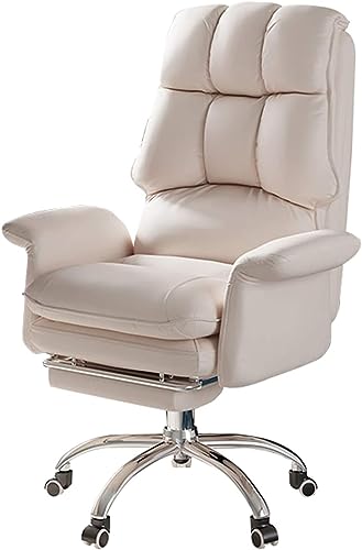 ASYHONG Ergonomisch rosa Faux -Leder -Drehstuhl - Einstellbare Höhe, 360 ° -Wrdation, Komfortdesign mit Fußstütze und Seitentaschen für Home & Schreibtisch Gebrauch KeYJ von ASYHONG