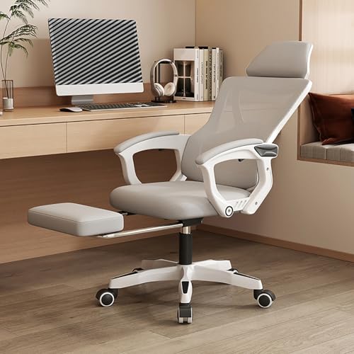 ASYHONG Ergonomischer Bürostuhl mit hohem Rücken mit Einstellbarer Kopfstütze und lumbaler Unterstützung bequemer Schreibtischstuhl mit weich KeYJ von ASYHONG