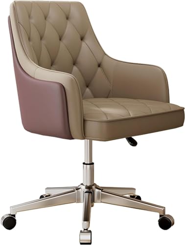 ASYHONG Ergonomischer Leder -Schwenk -Bürostuhl mit Einstellbarer Höhe bequem 360 ° Rotation Home Computer Desk Stuhl Einfach zu montieren, fheight 90 KeYJ von ASYHONG