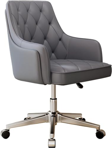 ASYHONG Ergonomischer Leder -Schwenk -Bürostuhl mit Verstellbarer Höhe bequem 360 ° Rotation Home Computer Desk Stuhl einfach zu montieren, EHEIGHT 90 KeYJ von ASYHONG