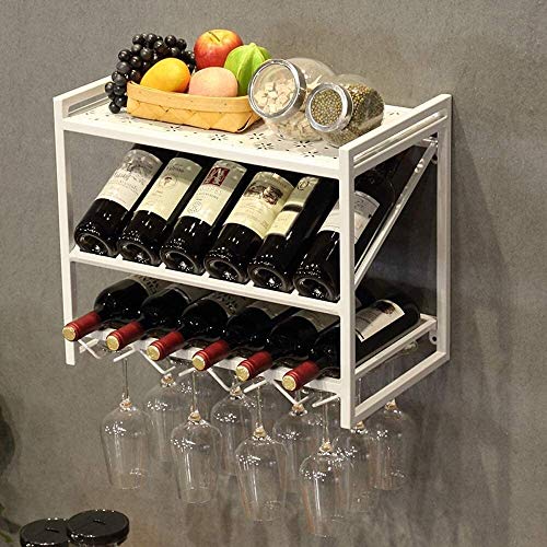 ASYHONG Haushaltsweinregal Wand Hanging Rack Schrank Weinglas Rack Wohnzimmer Weinflaschen Rack Rotweinflaschen Rack Restaurant Bar Aufbewahrung/EIN interessant KeYJ von ASYHONG