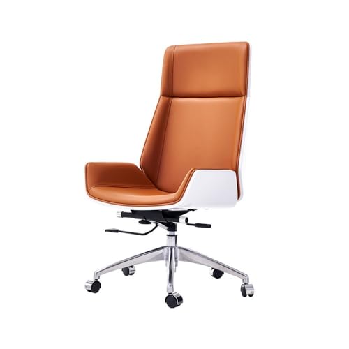 ASYHONG Modern, einfach zu reinigende Leder -Bürostuhl Ergonomic High Back Computer Desk Stuhl Komfortabler Executive Office Chair für Home Small Space (Bianco) KeYJ von ASYHONG