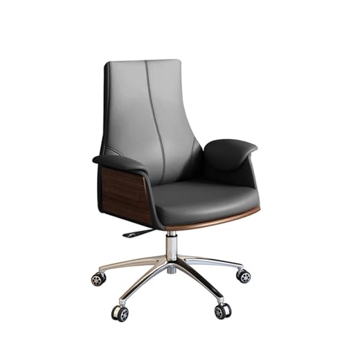 ASYHONG Moderner Executive Office Stuhl komfortable Schwenkstuhl für Home Office Desk Ergonomische PU Leder High Back Computer Stuhl Schwarz, Blackpu Leatherlow Back KeYJ von ASYHONG