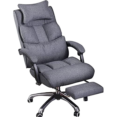 ASYHONG Moderner Executive Office Stuhl mit Footruest Headtrest Ergonomic Desk Chair Classic High -Back -Computerstuhl für Home Office (Dark Grey) KeYJ von ASYHONG