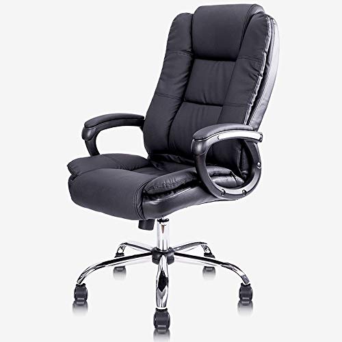 ASYHONG Moderner Rolling -Schwenk Computerstuhl Klassiker Executive PU Leder Task Stuhl mit Armlehnen bequemer ergonomischer Bürostuhl für Erwachsene KeYJ ASYHONG Moderner Rolling -Schwenk Computerstuhl Klassiker Executive PU Leder Task Stuhl mit Armlehnen bequemer ergonomischer Bürostuhl für Erwachsene KeYJ von ASYHONG