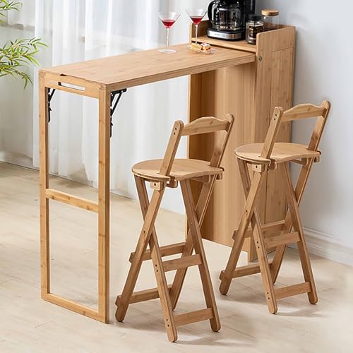 ASYHONG Moderner massiver Holzklappstangentisch für kleine Räume - vielseitig hochbalonische ESS- und Küchentisch für Esszimmer und Wohnzimmer, kompaktes Design, platzsparende Lösung KeYJ von ASYHONG