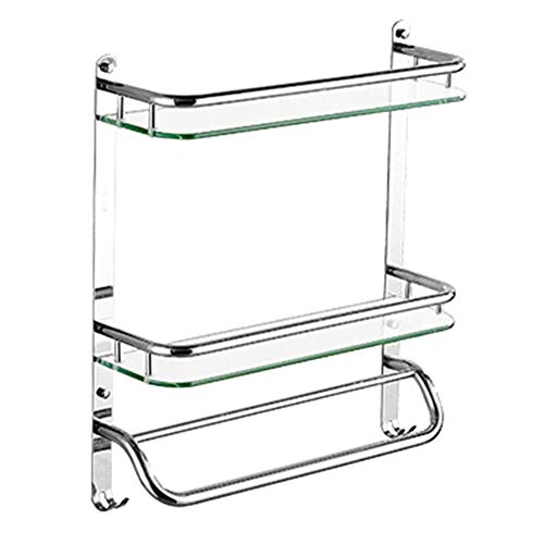 ASYHONG Multifunktionales Wandmontierter Badezimmerregal Temperiertes Glasdusche Lagertrubstempelstanz-freier Handtuchhalter Platz sparsamer Nizer 510 x 140 x 560 mm KeYJ ASYHONG Multifunktionales Wandmontierter Badezimmerregal Temperiertes Glasdusche Lagertrubstempelstanz-freier Handtuchhalter Platz sparsamer Nizer 510 x 140 x 560 mm KeYJ von ASYHONG