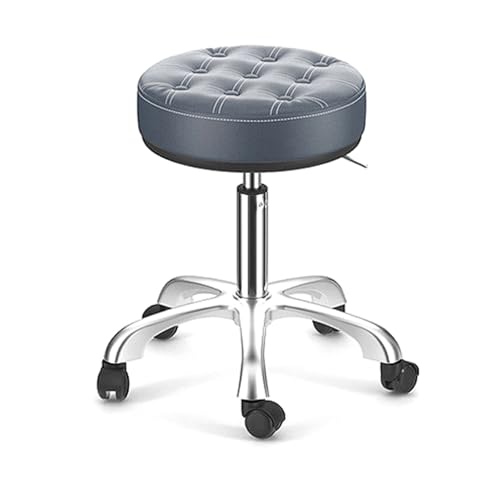 ASYHONG Runder Rollhocker mit Lederschwenkhöhe Anpassung Spa Zeichnung Salon Tattoo Arbeit Office Hocker Kleiner Task -Stuhl mit Rädern., Classic Blue KeYJ ASYHONG Runder Rollhocker mit Lederschwenkhöhe Anpassung Spa Zeichnung Salon Tattoo Arbeit Office Hocker Kleiner Task -Stuhl mit Rädern., Classic Blue KeYJ von ASYHONG