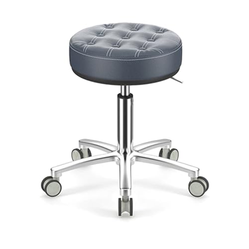 ASYHONG Runder Rollhocker mit Lederschwenkhöhe Einstellung Spa Zeichnungs Salon Tattoo Arbeitshocker Kleiner Task -Stuhl mit Rädern., Antistuck Haarblau KeYJ ASYHONG Runder Rollhocker mit Lederschwenkhöhe Einstellung Spa Zeichnungs Salon Tattoo Arbeitshocker Kleiner Task -Stuhl mit Rädern., Antistuck Haarblau KeYJ von ASYHONG