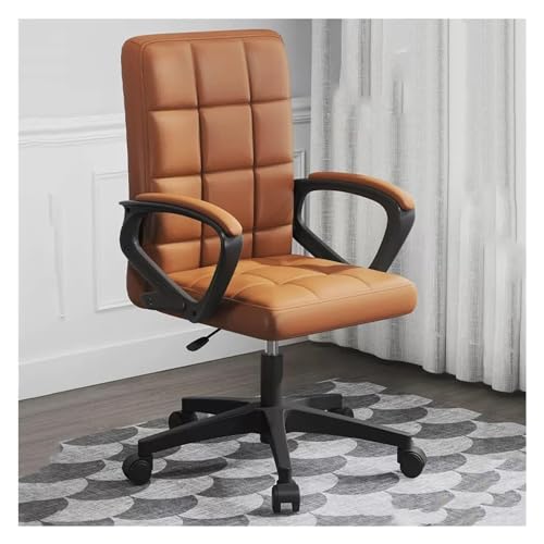 ASYHONG Stuhl Executive Office Chair Einstellbarer Schreibtischstuhl PU -Leder mit weichen gepolsterten Sitzrädern und Bequeme Rückenunterstützung für Arbeit oder Studium/Bruin/, Bruinsize KeYJ von ASYHONG