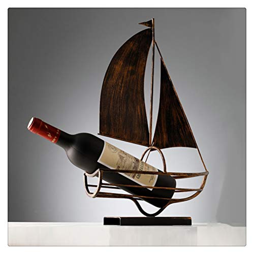 ASYHONG Weinregal, Retro Segelboot Fahrrad Rotweinhalter Metall Ornamente Haushaltsvorräte Weinregal Dekoration Möbel Kunstware interessant KeYJ ASYHONG Weinregal, Retro Segelboot Fahrrad Rotweinhalter Metall Ornamente Haushaltsvorräte Weinregal Dekoration Möbel Kunstware interessant KeYJ von ASYHONG