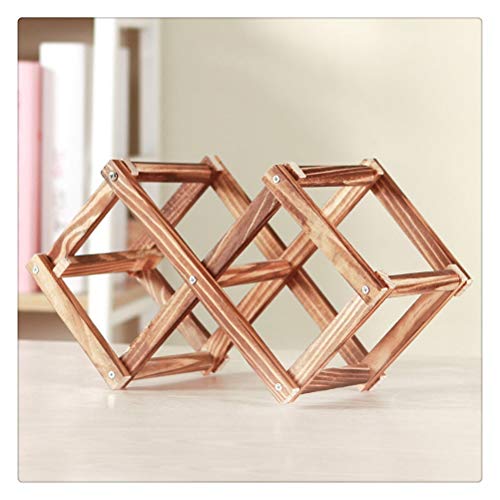 ASYHONG Weinregal, hölzerne Rotweinregal 3 Flaschenhalter Mount Bar Display Regal Klappe Holzweinregal Getränk Flaschenhalter interessant KeYJ von ASYHONG