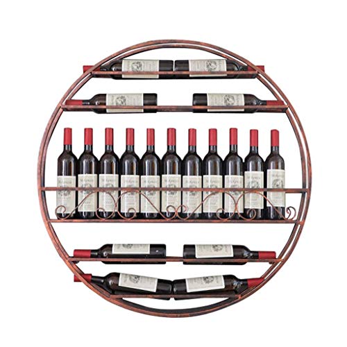 ASYHONG Weinregale, Retro Round Wall Rack Rot Kupfer American Stil Weinflaschen Racks Bar Display Metall Vintage Dekoration Regal Speisezimmernituren interessant KeYJ ASYHONG Weinregale, Retro Round Wall Rack Rot Kupfer American Stil Weinflaschen Racks Bar Display Metall Vintage Dekoration Regal Speisezimmernituren interessant KeYJ von ASYHONG