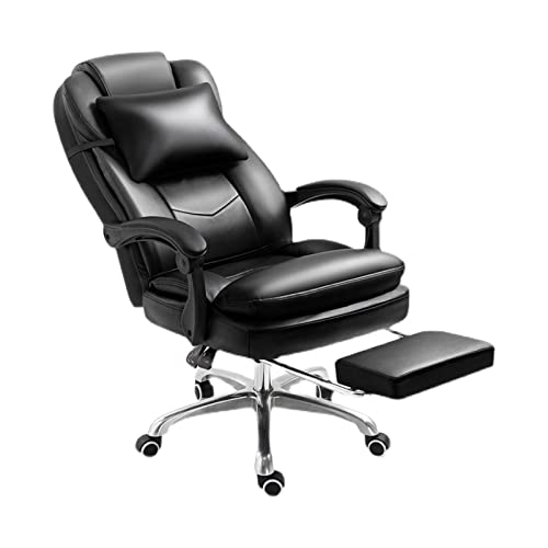 Boss Stuhl Office Stuhl, ergonomischer PU -Leder -Computerstuhl mit mobiler Lumbalunterstützung, Verknüpfungsarmlehne, einstellbare Höhe drehbarer Lieger Lieger Lieger Task Schreibtisch Sitz KeYJ von ASYHONG