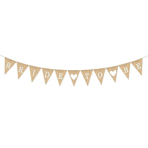 ASYKNM JGA Deko Frauen Bride to Be Girlande Jute Boho Banner JGA Accessoires Wimpelkette Junggesellinnenabschied Deko für Braut Party Hochzeit von ASYKNM