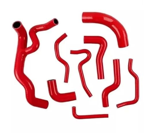 ASYXPCRH Kompatibel mit VW Golf MK4 VR6 12 V 2,8 l 1997–2010 Silikon-Heizkörper-Kühlmittelschlauch (rot) von ASYXPCRH