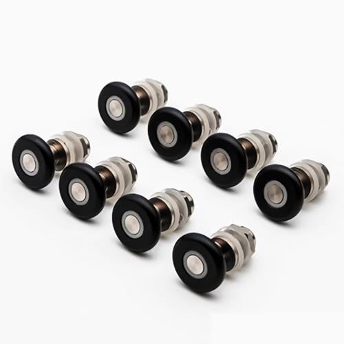 ASZHQUXIUAS Duschtürrollen, 4/8 Stück Duschkabinen-Zimmer-Glasschiebetür-Riemenrad Messing-Läuferlagerrollen Anti-Rost-Türräder(8pcs,25mm) von ASZHQUXIUAS