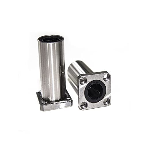 Abgedichtete Miniatur-Stahlkugellager, 4 PCS LMK8LUU/LMK10LUU/LMK12LUU Langer Typ Rechteckiger Flansch Linearlager CNC Linear Bush for 3D Drucker Teile(LMK12LUU) von ASZHQUXIUAS