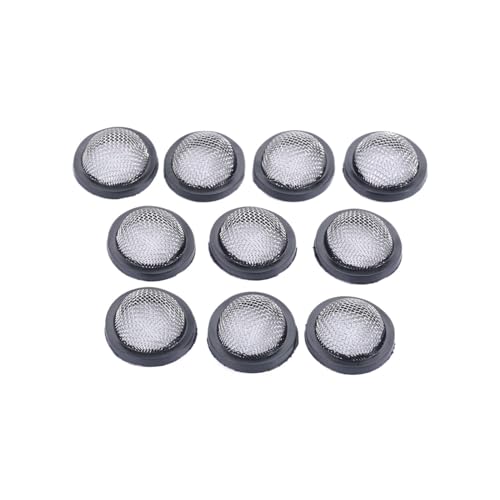 Duschkopffilterdichtung, Packung mit 10 1/2 3/4 Zoll flachen und erhöhten Maschenscheiben Gummidichtungsfiltern Schwarz Mehrere Größen(C 19mm) von ASZHQUXIUAS