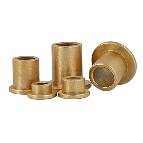 Graphit-Messingbuchse, 5 Stück ID 5 6 8 10 mm Bördel-Selbstschmierlager Mini-Messingbuchse Wellengleitlager mit abgestuftem Flansch DIY-Zubehör(10x16x10-22x3mm) von ASZHQUXIUAS