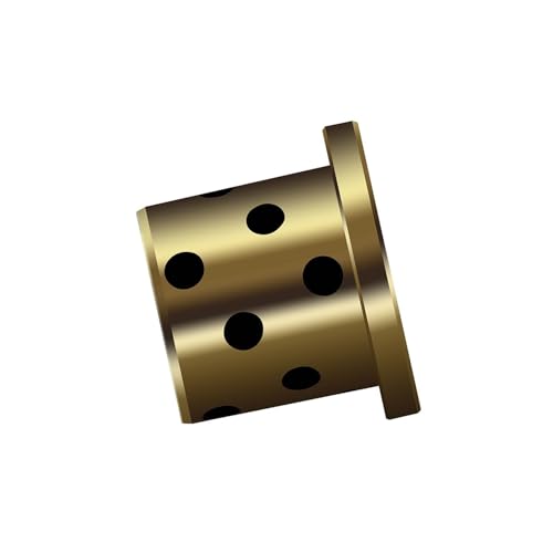 Graphit-Messingbuchse, Innendurchmesser 12,13,14 mm, Flansch, ölfreies Graphit-Messing-Buchsen-Kupferlager, 1 Stück(14-10(14x20x10-27x3)) von ASZHQUXIUAS