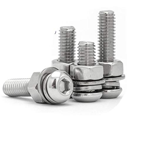 Sechskantschrauben, 304 Edelstahl ISO7380 Innensechskant-Maschinenschrauben M3 4-50mm Packung mit 20(M3*25) von ASZHQUXIUAS