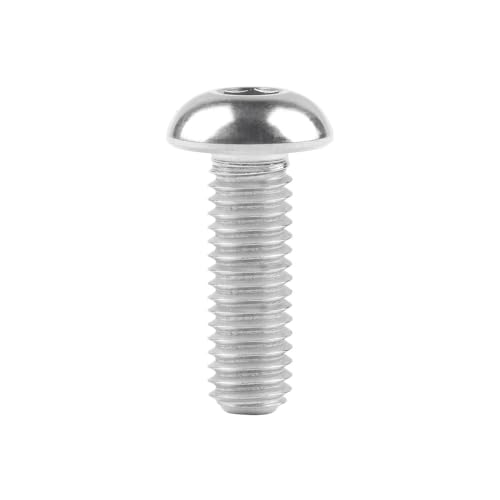Sechskantschrauben, Innensechskantschrauben, Schraubensatz, Titanbolzen M5/M6x8 10 12 15 16 18 20 25 30 mm, halbrunder Sechskant for Fahrradflaschenhalter(Titanium,30MM-M5) von ASZHQUXIUAS