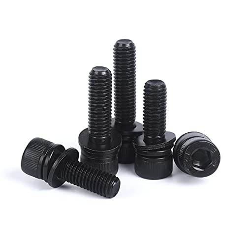 Sechskantschrauben, Klasse 12.9 Innensechskantschraube, 3-teilig, mit Feder und Unterlegscheiben, M8 x 35 mm, 10er-Pack Sechskantschrauben, Klasse 12.9 Innensechskantschraube, 3-teilig, mit Feder und Unterlegscheiben, M8 x 35 mm, 10er-Pack von ASZHQUXIUAS