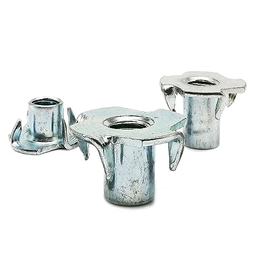 Vierzinkige T-Muttern, 10 stücke Verdicken SteelSpeaker Mutter Blind Pronged Insert T T Mutter Möbel Mutter M4 M5 M6 M8 M10 M12(M5x10mm) von ASZHQUXIUAS