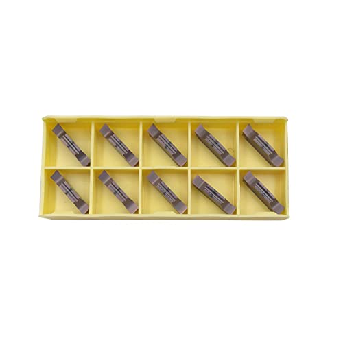 ASZLBYM 10PCS MGGN400R-8 Right Cut Carbide Cutting inserts Grooving inserts Bevel 8 degrees Cut-off Blade Suitable for Machining Stainless Steel Used to MGEHR/L Cutter Holder von ASZLBYM