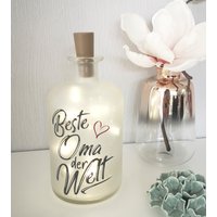 Dekoflasche Mit Beleuchtung - Beste Oma Opa Led Leuchte Leuchtflasche Bottlelight Lichterkette Geschenk Flaschenlicht Homedeco Modern von AScreativ