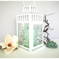 Hochzeitsgeschenk Laterne Mit Motiv Rose Und Spruch 28x15x15cm - Personalisiertes Geschenk Windlicht Valentinstag von AScreativ