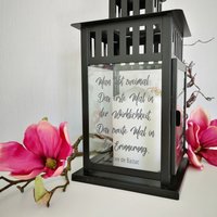 Laterne Für Grab/Trauerlicht - Personalisiert Mit Name Datum Trauerspruch Grablicht Inschrift von AScreativ