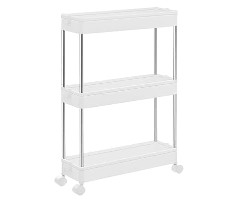 ASelected 3 Regale Rollwagen Küchenwagen Schmal Regal auf Rollen Multifunktionswagen Küche Lagerung Organizer für Küche Bad Waschküche ASelected 3 Regale Rollwagen Küchenwagen Schmal Regal auf Rollen Multifunktionswagen Küche Lagerung Organizer für Küche Bad Waschküche von ASelected