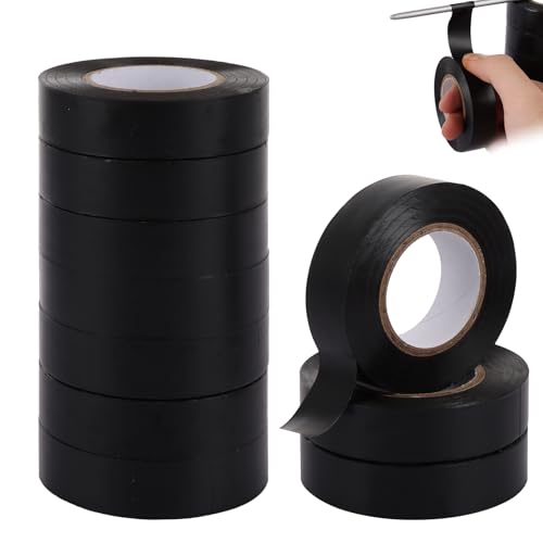 ASelected 10 Rollen Panzertape Extra Stark Klebeband Schwarz 18 MM x 20 M Panzerband Wasserfestes Klebeband für Reparaturen Heimwerker Handwerk Innen- und Außenbereich von ASelected