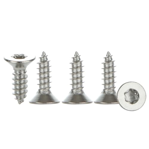 ASelected 100 Stück M5 x 16 Torx Schrauben, Edelstahl Schrauben, Silber Holzschrauben Torx, Tellerkopfschrauben, Blechschrauben Selbstschneidend Schrauben ASelected 100 Stück M5 x 16 Torx Schrauben, Edelstahl Schrauben, Silber Holzschrauben Torx, Tellerkopfschrauben, Blechschrauben Selbstschneidend Schrauben von ASelected