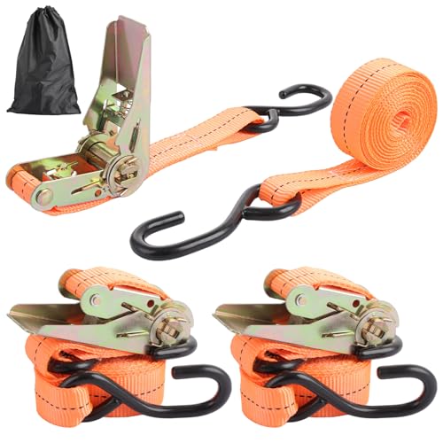 ASelected 2er Set Spanngurte mit Ratsche und Haken 25 MM Breit 3 M LAN Zurrgurte Spanngurte mit Haken Spanngurt Orange für Gepäck Transporter Motorrad Umzugsgeräte ASelected 2er Set Spanngurte mit Ratsche und Haken 25 MM Breit 3 M LAN Zurrgurte Spanngurte mit Haken Spanngurt Orange für Gepäck Transporter Motorrad Umzugsgeräte von ASelected
