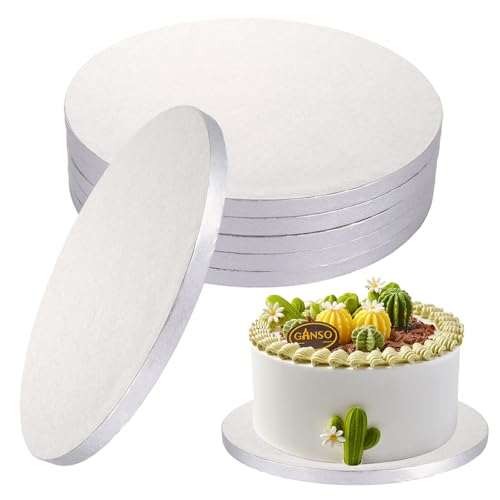 ASelected 5 Stück Cake board Tortenplatte 12 MM x 25 CM / 10 IN Silber Tortenunterlage Rund Wiederverwendbar Torten Unterplatten für Transport Kuchen und Torten ASelected 5 Stück Cake board Tortenplatte 12 MM x 25 CM / 10 IN Silber Tortenunterlage Rund Wiederverwendbar Torten Unterplatten für Transport Kuchen und Torten von ASelected