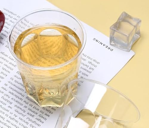 ASelected 50 Stück Mehrwegbecher Becher Plastik 200 ML Plastikbecher Wiederverwendbare Partybecher aus PS Material für Getränkepartys Geburtstag Hochzeit von ASelected