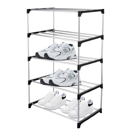 ASelected 5 Ebenen schuhregal shoe rack schuhregal schmal 43 x 25.5 x 73 CM Schuhregal Edelstahl für Eingangsbereich, Flur und Schrank ASelected 5 Ebenen schuhregal shoe rack schuhregal schmal 43 x 25.5 x 73 CM Schuhregal Edelstahl für Eingangsbereich, Flur und Schrank von ASelected