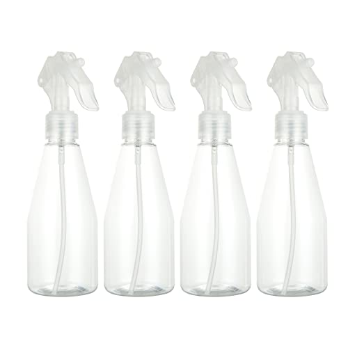 ASelected Transparente leere Sprühflasche aus Kunststoff, 200 ml, für Reisen, Schönheit, Reinigung, Gartenarbeit, 4 Stück von ASelected