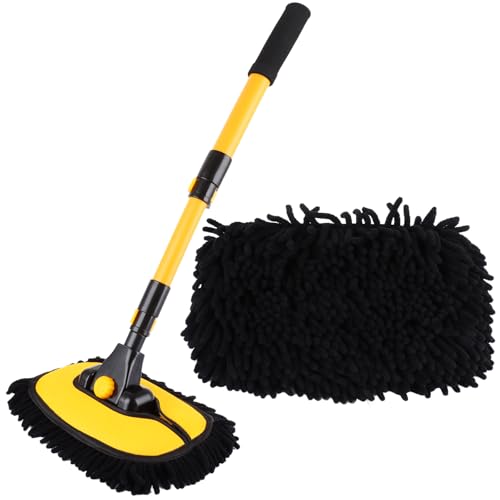ASelected 118 cm Waschbürste Auto 15°Gebogene Autowaschbürste 2 in 1 Orange Mikrofaser Chenille Autowaschmopp für Autos Lastwagen Wohnmobile (2 Bürstenköpfen) ASelected 118 cm Waschbürste Auto 15°Gebogene Autowaschbürste 2 in 1 Orange Mikrofaser Chenille Autowaschmopp für Autos Lastwagen Wohnmobile (2 Bürstenköpfen) von ASelected