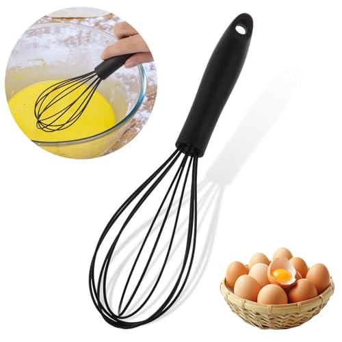 ASelected Silikon Schneebesen Quirl 26 CM, Schwarz, Spülmaschinenfest, Rutschfest, Mischen, Schlagen, Aufschäumen, Rühren ASelected Silikon Schneebesen Quirl 26 CM, Schwarz, Spülmaschinenfest, Rutschfest, Mischen, Schlagen, Aufschäumen, Rühren von ASelected
