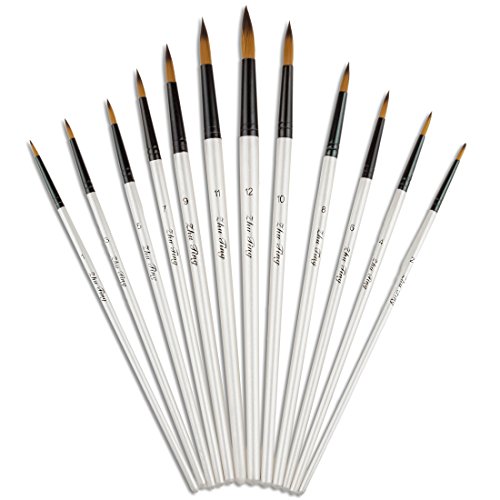 New Paint brushes-1116 12/Set_White round von ASelected