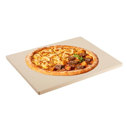 ASelected Pizzastein rechteckig Backstein aus Hitzebeständigem Cordierit 30 x 38 x 1,1 CM Schamotte Brottbackstein für Backofen Grill oder Gasgrill von ASelected